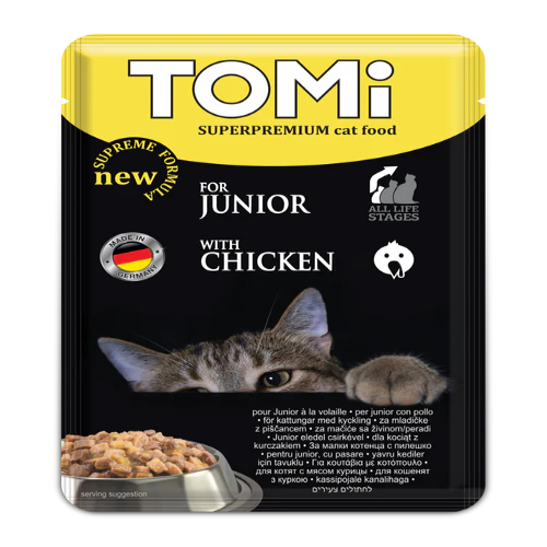 tomi sachets for cat wet food with chicken