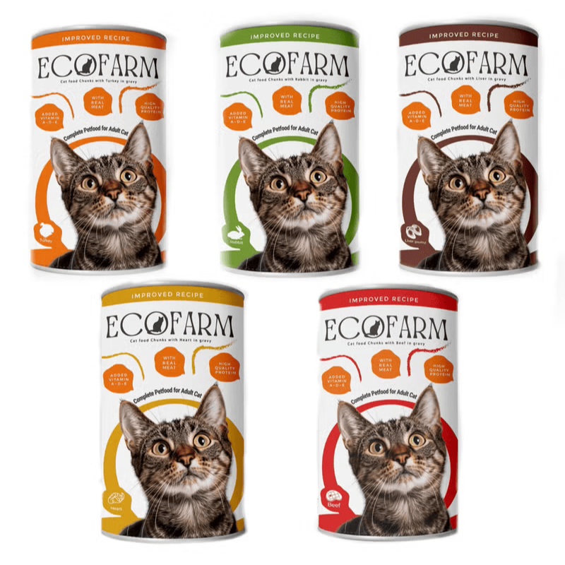 ECOFARM Adult Cat Food Chunks in Gravy 400gm