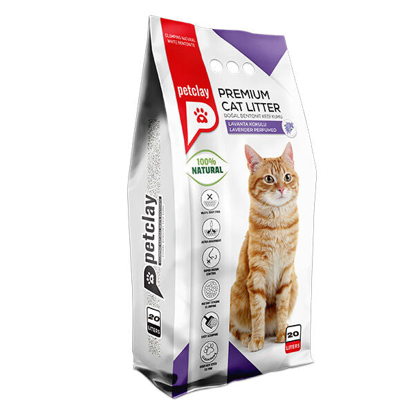 Petclay Clumping Cat Litter - Lavender Scented 20 L