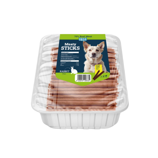 Orgo Rabbit Meaty Sticks - Dog Treats (500g)