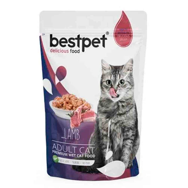 bestpet Meaty Bites  with lamb in Delicious Jelly Adult Cat Wet Food 85 g