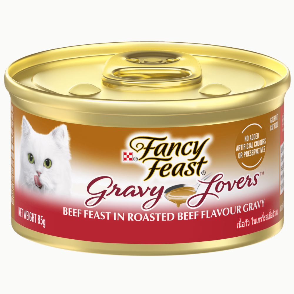 Fancy Feast Gravy Lovers Beef Feast in Roasted Beef Flavour in Gravy 85g
