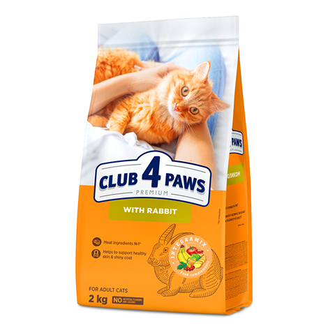 CLUB 4 PAWS PREMIUM for adult cats With Rabbit (2kg/14kg)