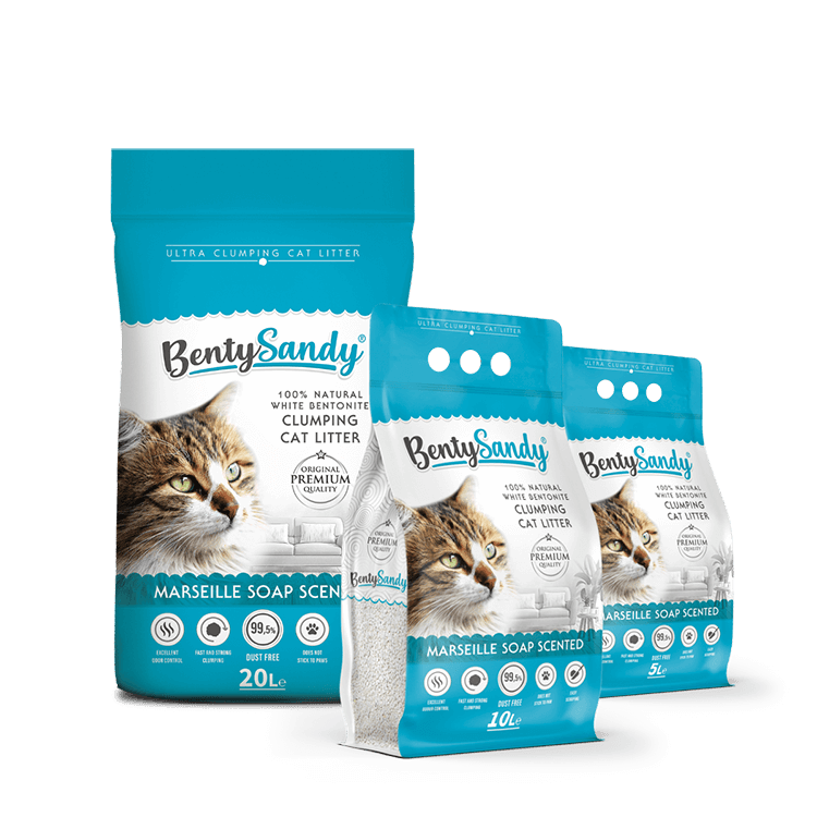 Benty Sandy Clumping Litter Marseille Soap scented