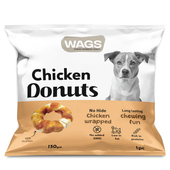 Wags Chicken Donut 1pc 150g