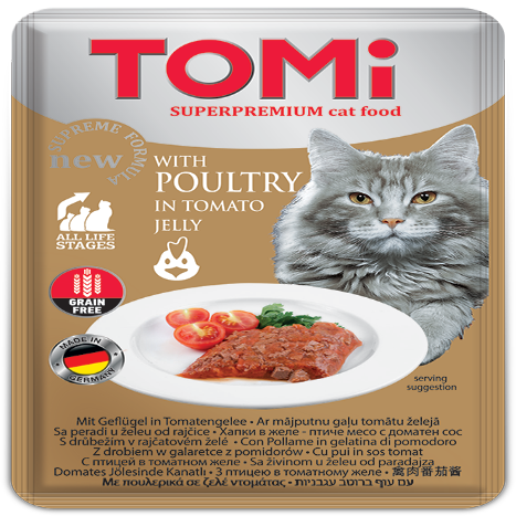 TOMi 100g pouch – poultry in tomato jelly