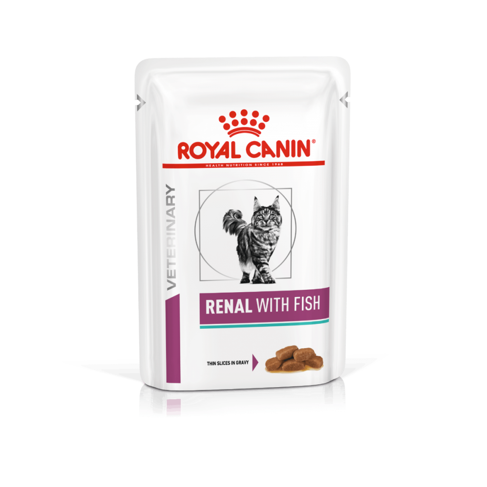 Royal Canin Wet Cat Food _Veterinary Diet Feline Renal with Fish (85gm / Pouch)