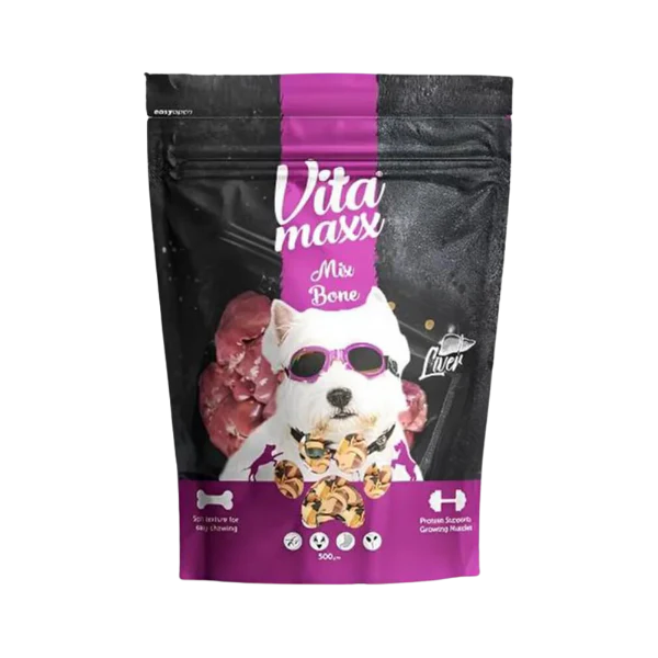 VITA MAXX Mix Bone Dog Treats with Liver Flavor 500 gm