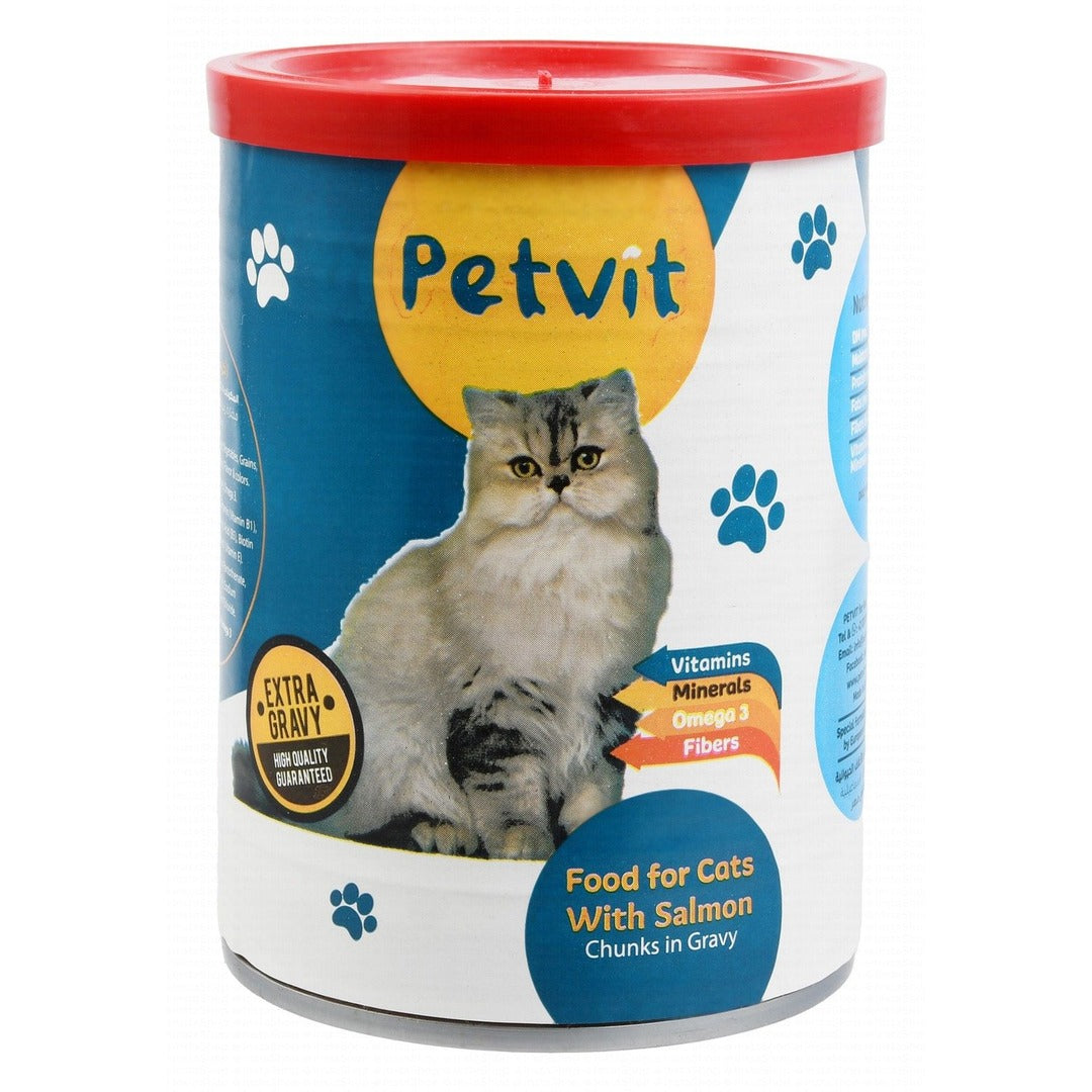 Petvit Wet Cat Food Chunks with Salmon in Gravy 400g