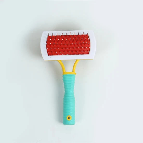 Pet King Brush Rubber Double-Sided Metal Teeth For Cats & Dogs