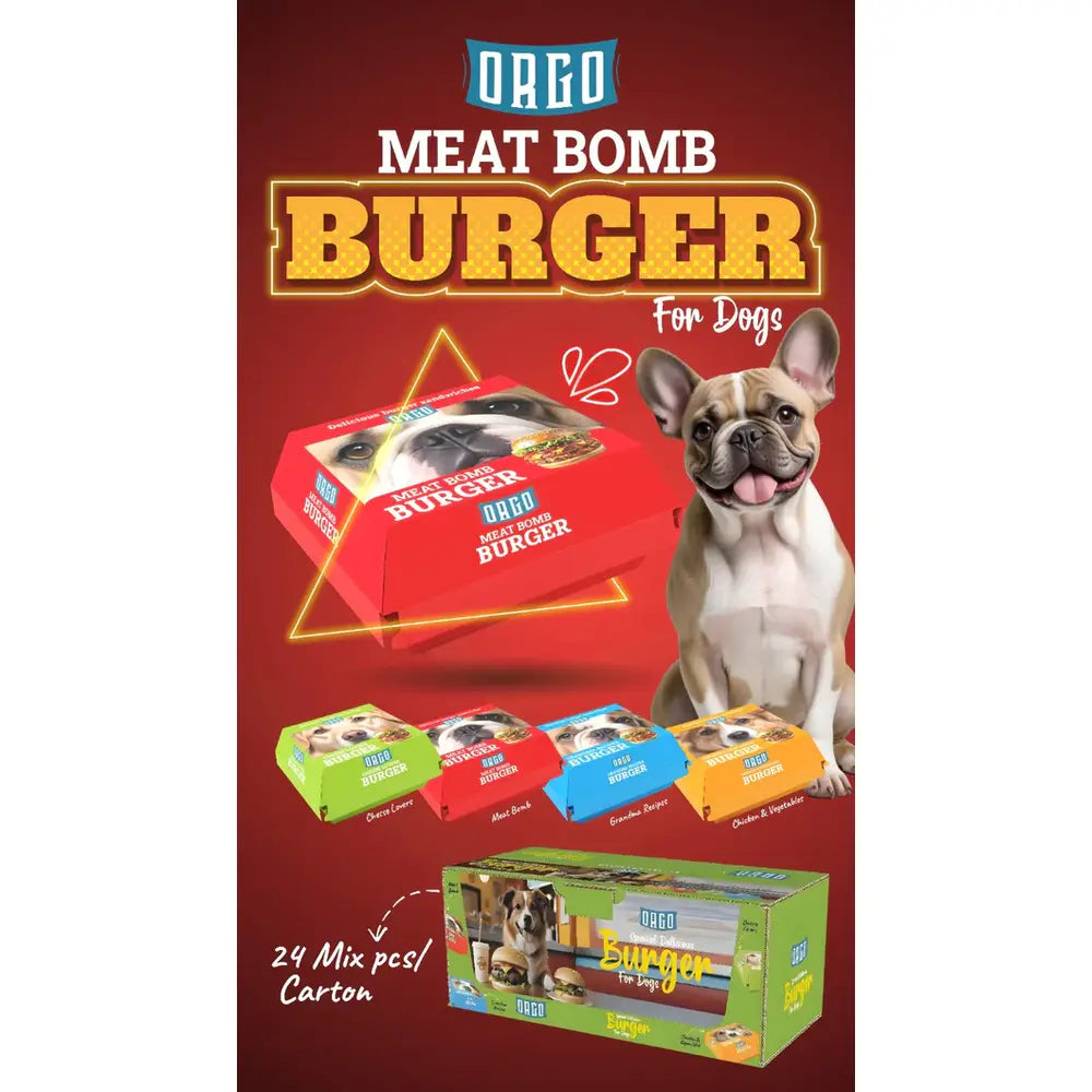 Orgo Treats Dog Burger Meat Bomb 2 pices