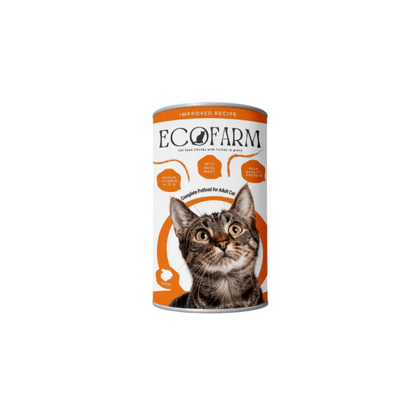 ECOFARM Adult Cat Food Chunks in Gravy 400gm