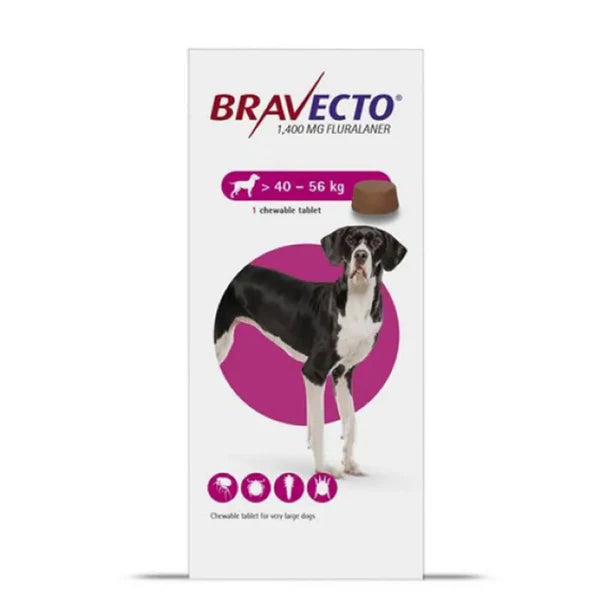Braveecto Chewable Tab. For Very Large Dogs (40 – 56 Kg) X 1 Tab.