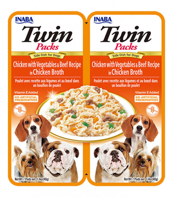 twin wet food for dog chicken and vegetables with beef recipe (40gm*2)