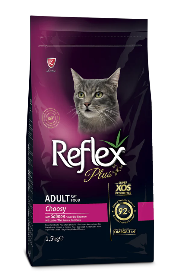 REFLEX DRY FOR ADULT CAT CHOOSY WITH SALMON 1.5KG